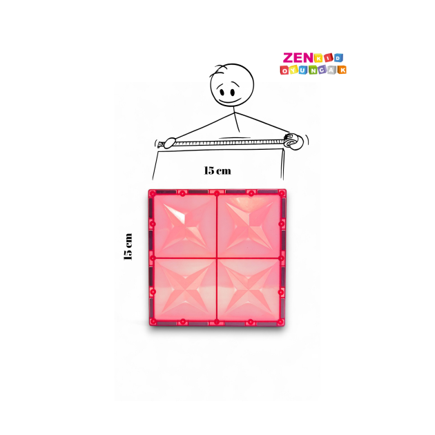 Manyetik 2 Adet Kare Parça. 15x15 cm